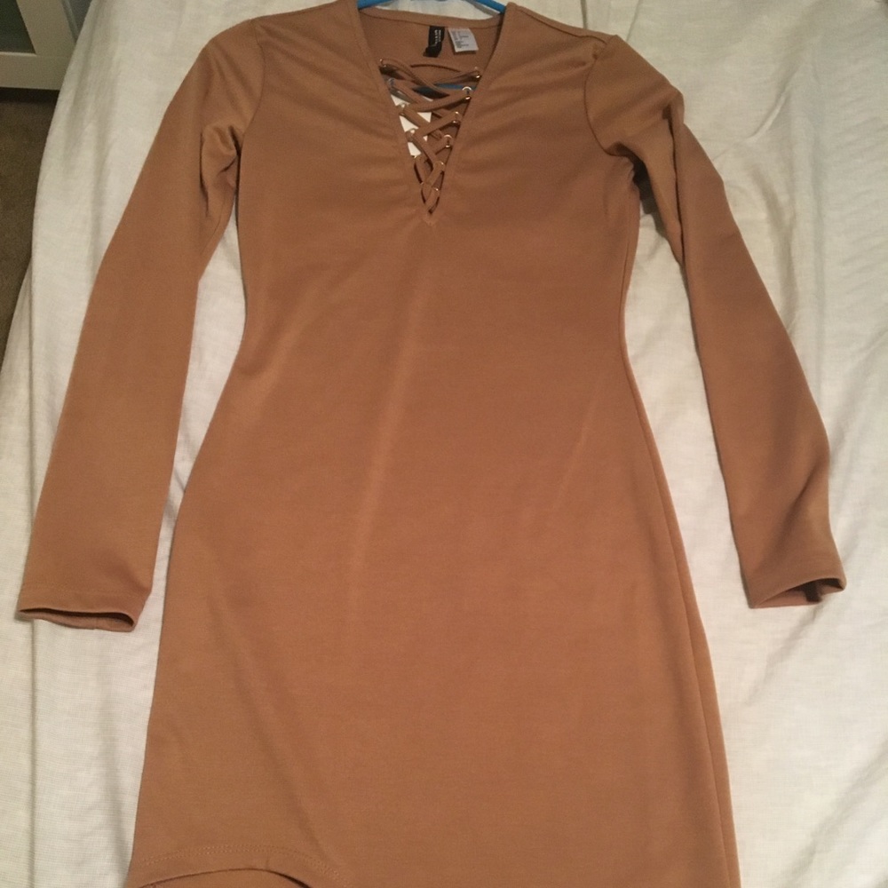 Nude skin tight dress